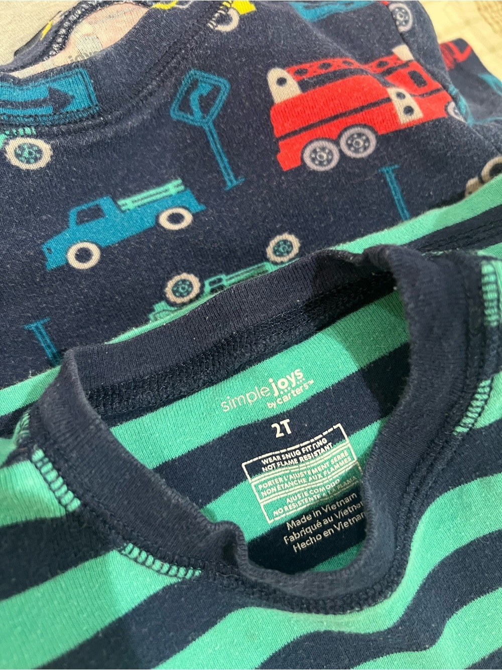 Bundle of Boys 2T Pajamas (6 sets) - Picture 2 of 8